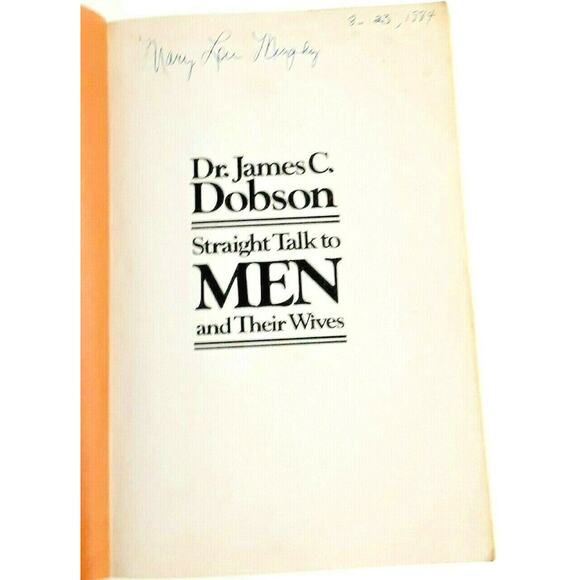 Straight Talk to Men and Their Wives James C Dobson Christian Help Book Guide - Picture 6 of 9